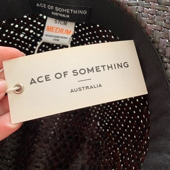 NWT Ace of Something Australia Black Straw Diaz Hat - Picture 8 of 10